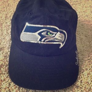 Seahawks hat win sequins